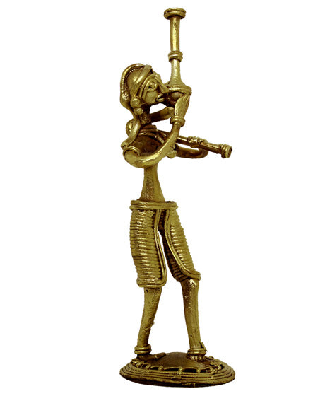 DOKRA FARMER AFTER WORK - TRADITIONAL TRIBAL ART SHOWPIECE