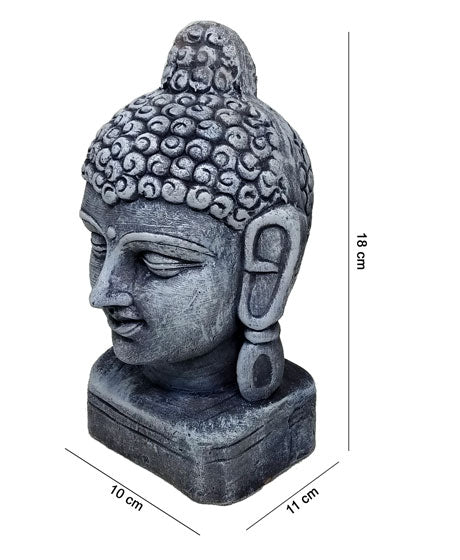 TERRACOTTA GAUTAM BUDDHA FACE WALL HANGING- NATURAL BROWN