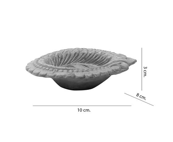 Terracotta lamps - Oval - Set of 2