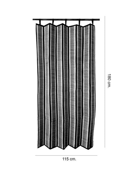 NATURAL HANDMADE CURTAIN MADE OF MADURKATHI OR NATURAL REED -BLACK
