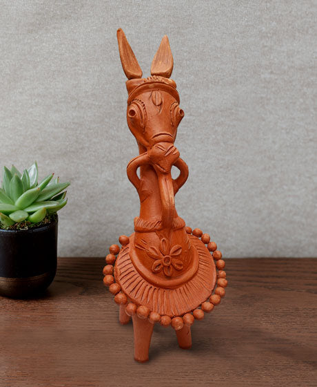 NATURAL TERRACOTTA BISHNUPUR STYLE HORSE