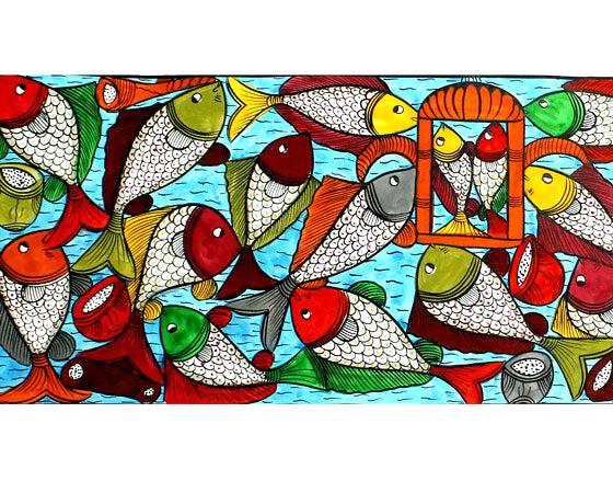 PATACHITRA BIRD FOR WALL DECORATION