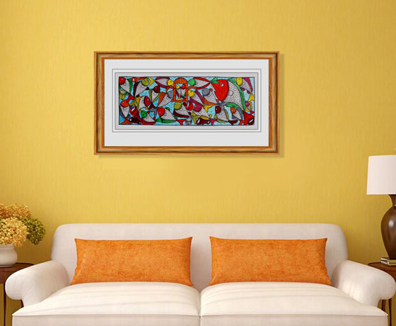 PATACHITRA BIRD FOR WALL DECORATION