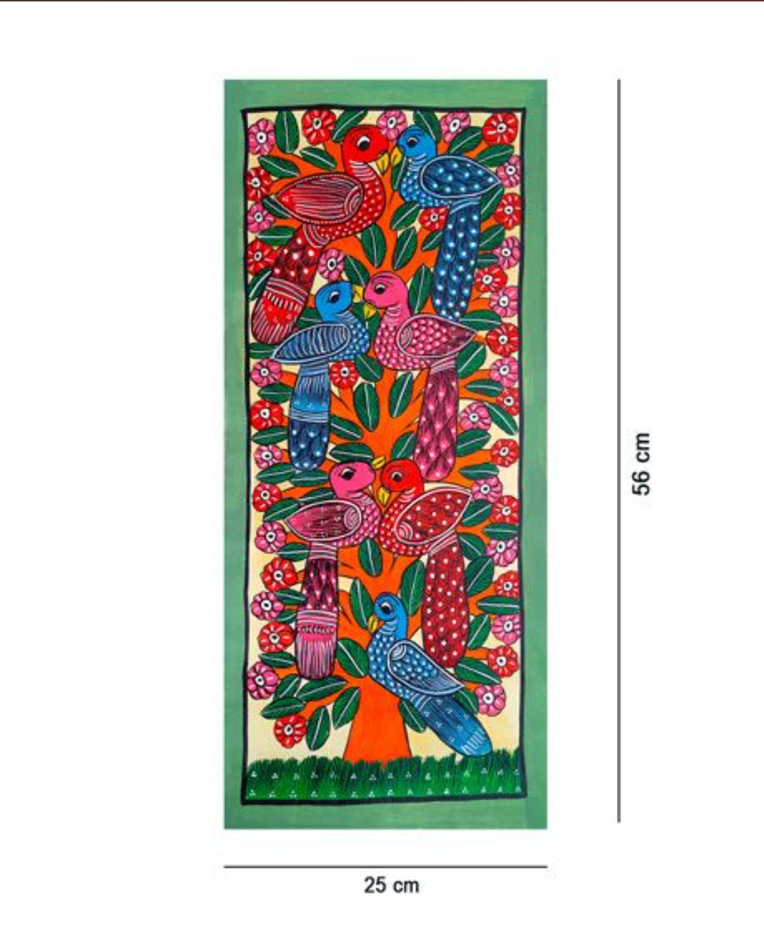 BIRDS PATACHITRA HAND PAINTING- EXCLUSIVE WALL DECOR