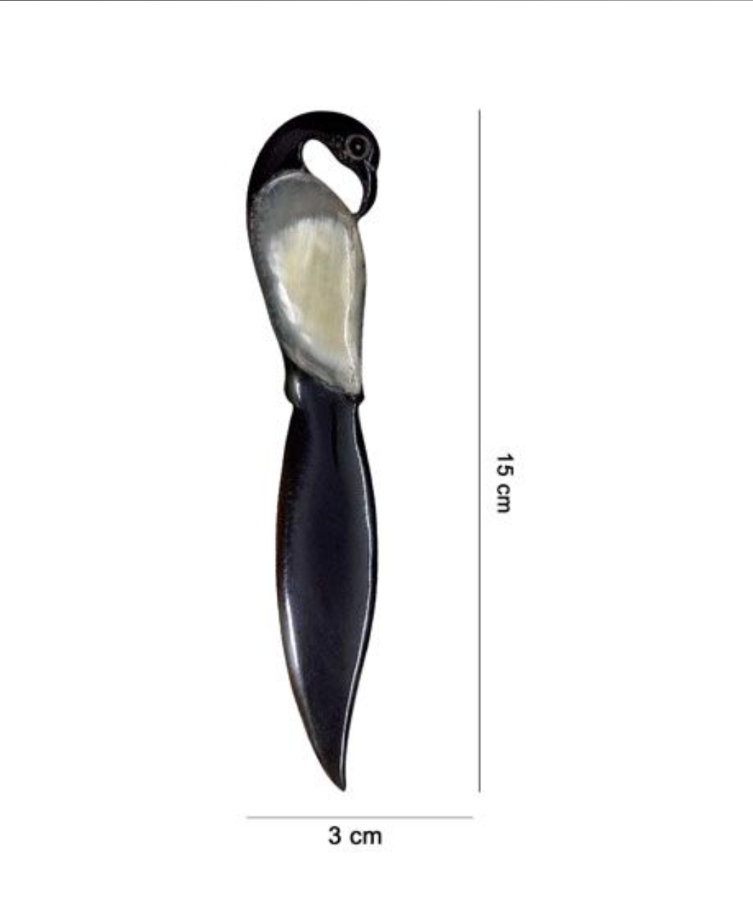 HANDMADE HORNCRAFT PEACOCK PAPER KNIFE
