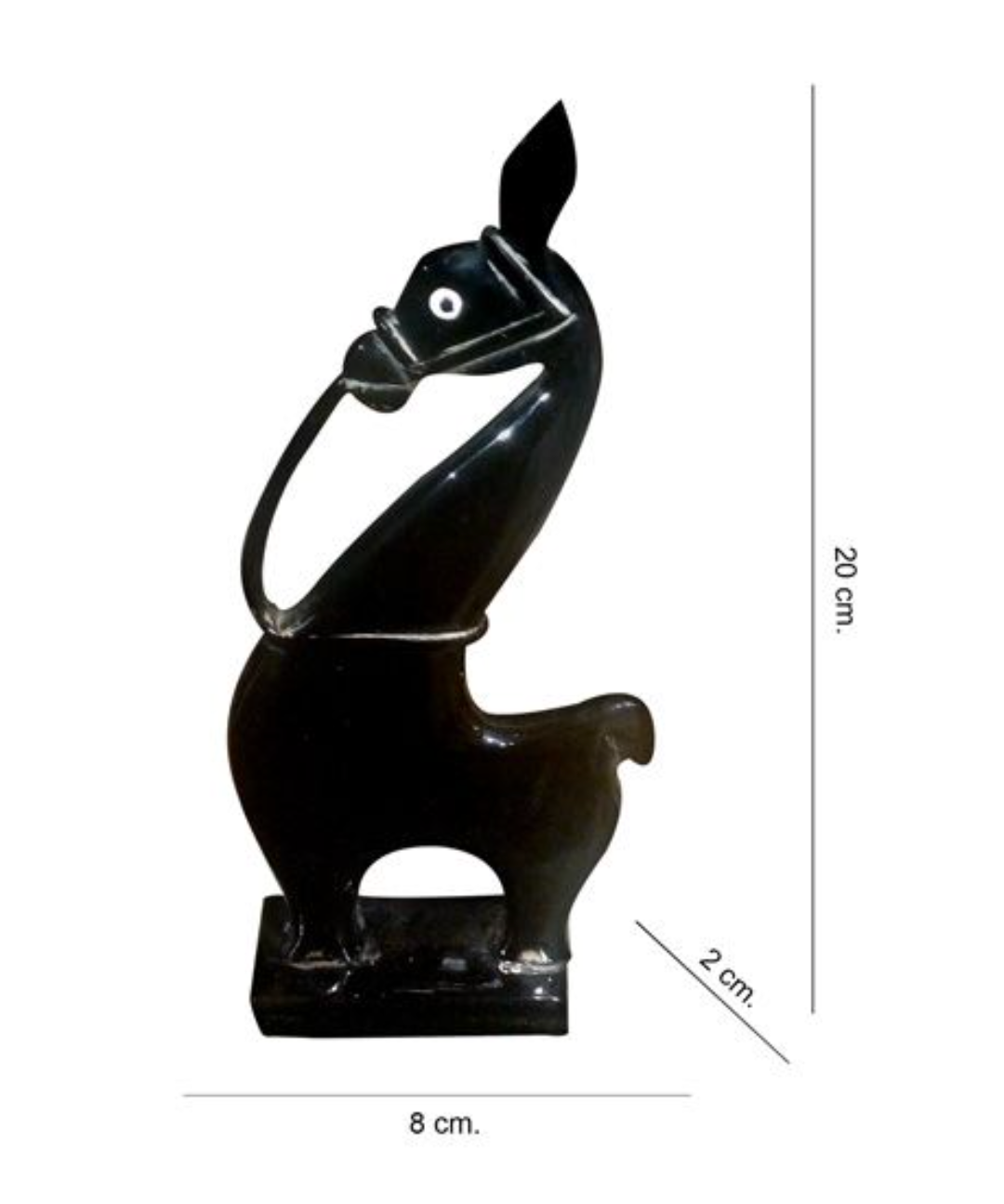 EXCLUSIVE HANDMADE HORSE SHOWPIECE MADE OF NATURAL HORN
