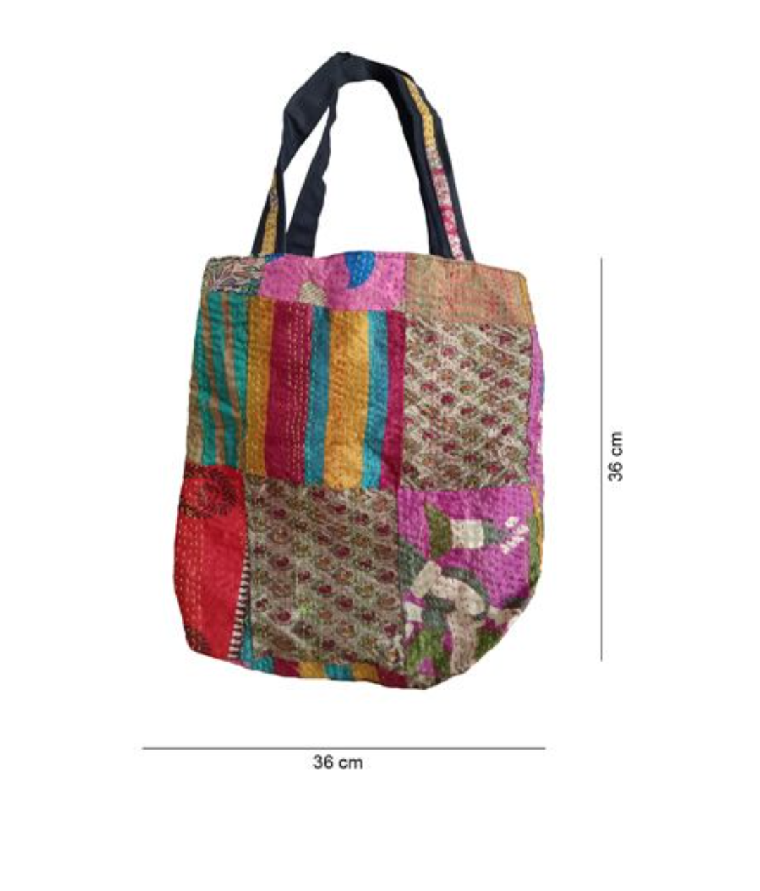 HANDMADE COLOUR BAG WITH EMBROIDERY- RED VIOLET