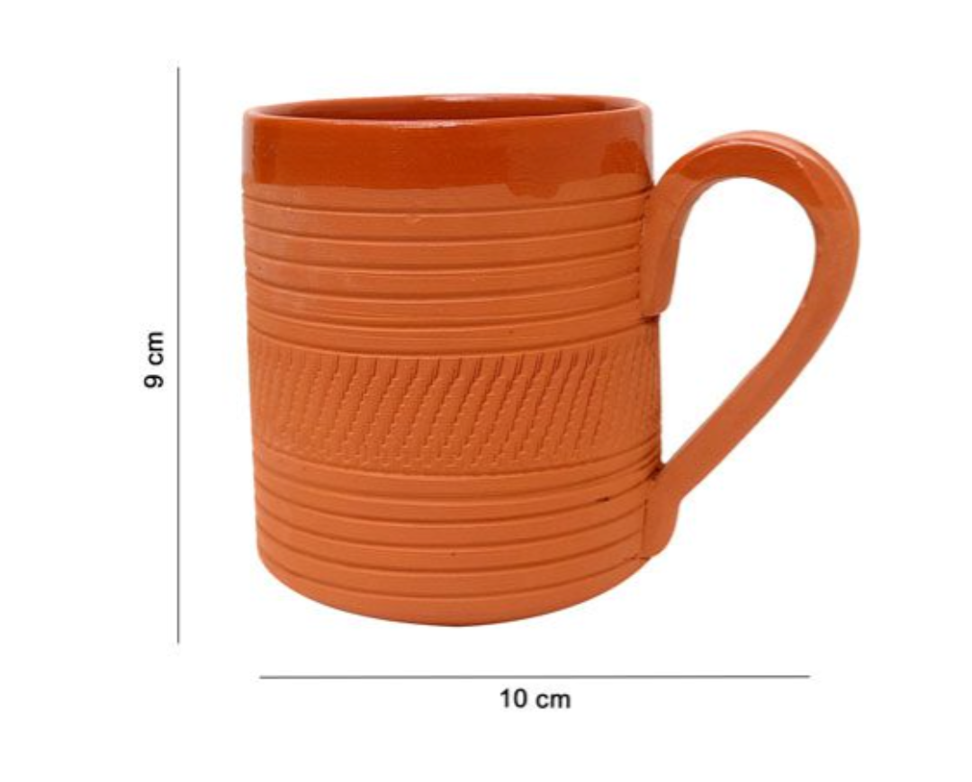 HANDMADE TERRACOTTA COFFEE MUG- DESIGN 1