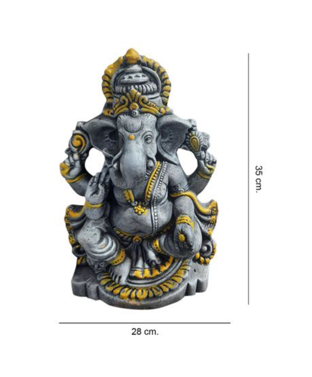 HANDMADE TERRACOTTA GANESH-YELLOW