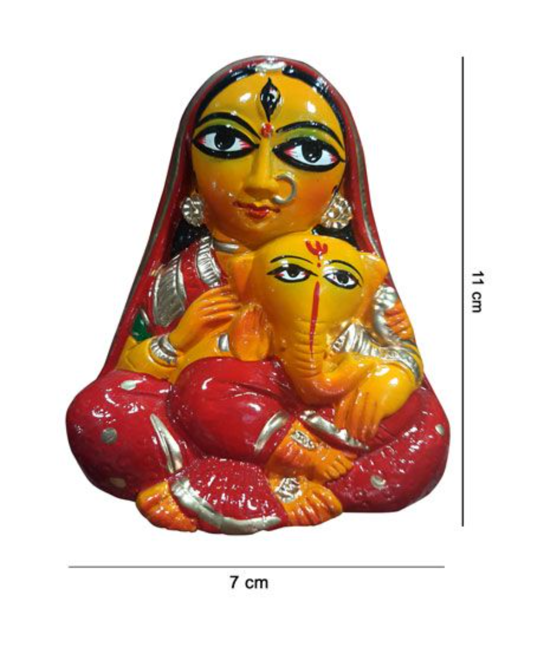 HANDMADE TERRACOTTA SITTING GANESH SHOWPIECE