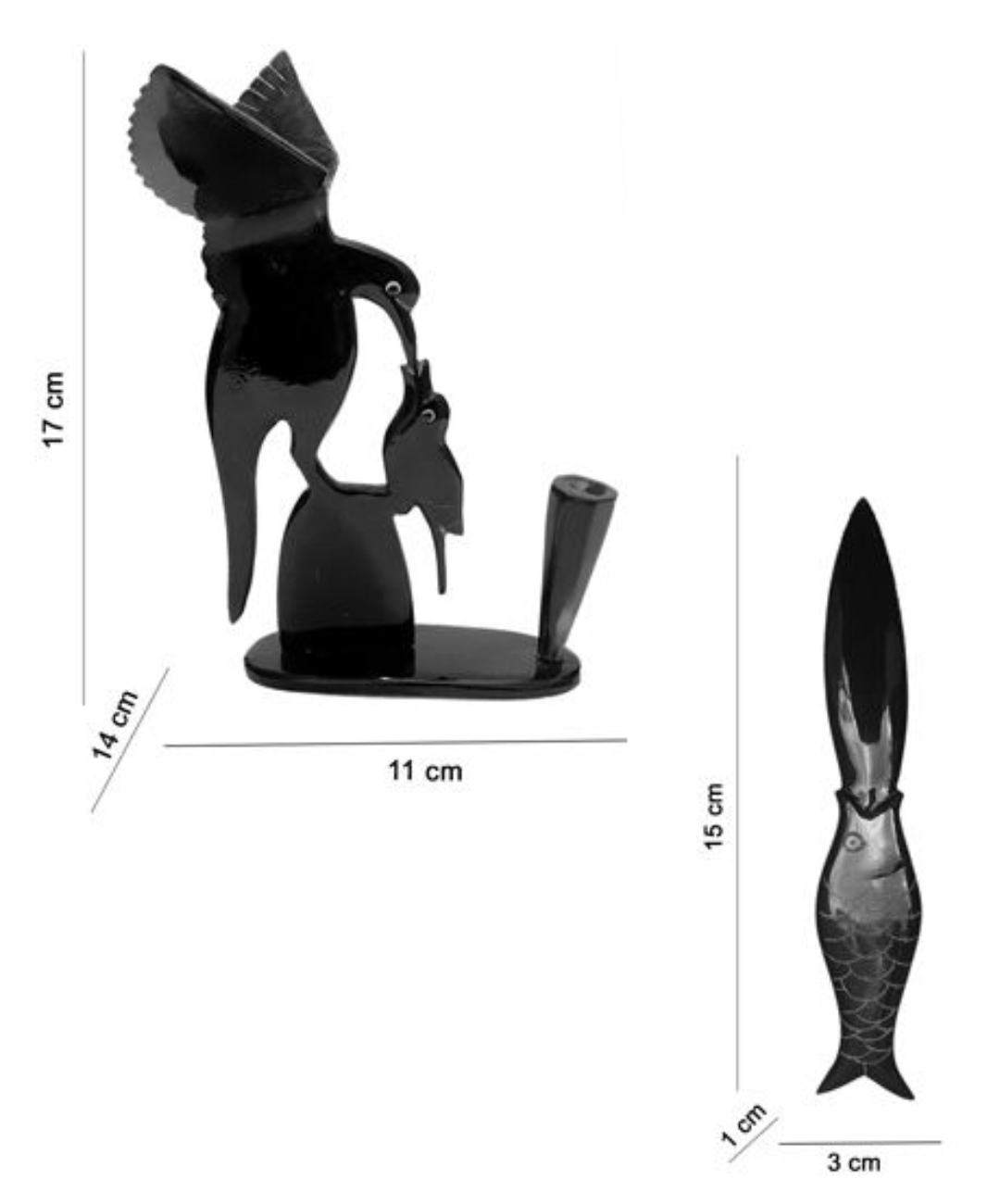 HORNCRAFT MOTHER BIRD FEEDING BABY PEN STAND WITH PAPER KNIFE