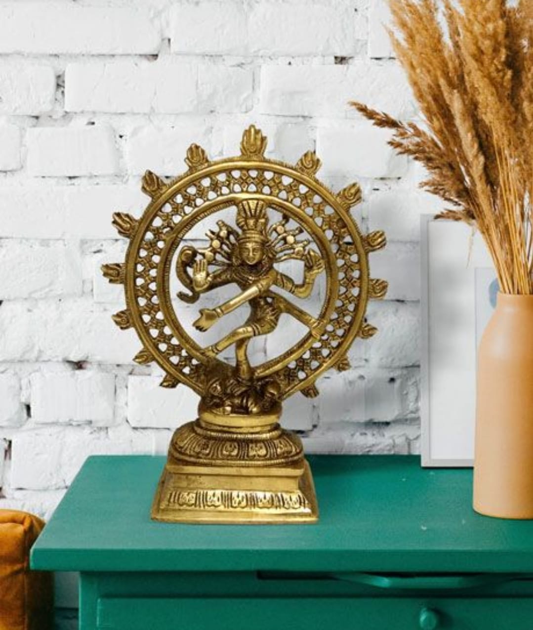 HANDMADE BRASS METAL DANCING NATRAJ IDOL OR SHOWPIECE