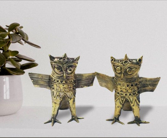 HANDMADE DOKRA OWL SHOWPIECE