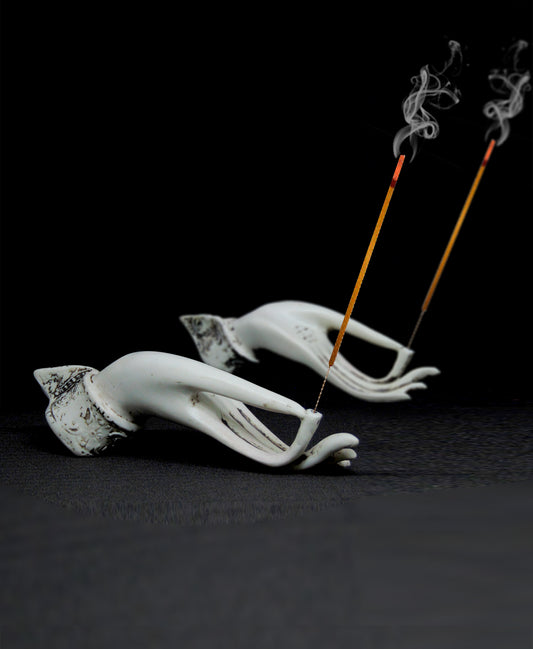 DANCE MUDRA OF HAND WITH INCENSE STICK HOLDER FOR HOME DECORATION