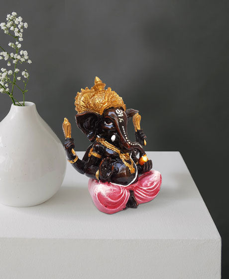 PINK SHREE GANESH/GANAPATI IDOL- LIGHTWEIGHT