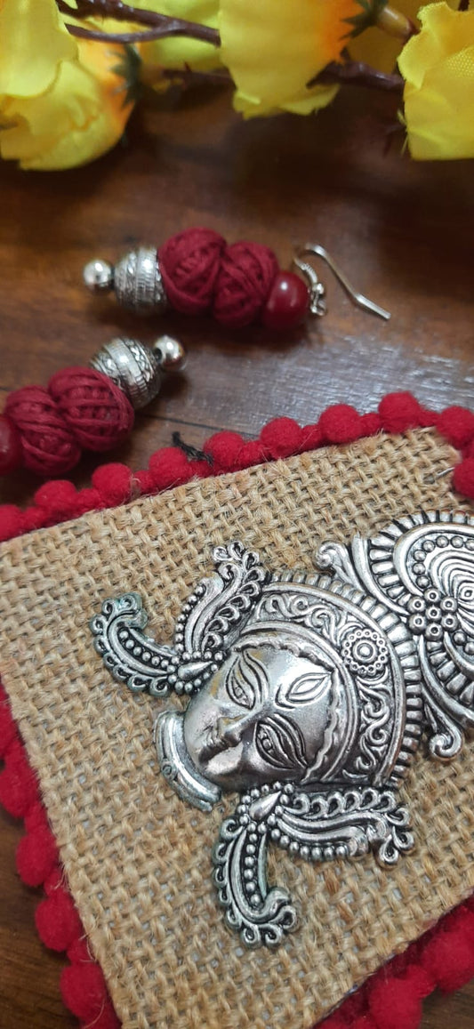 Durga Pendant Earring set