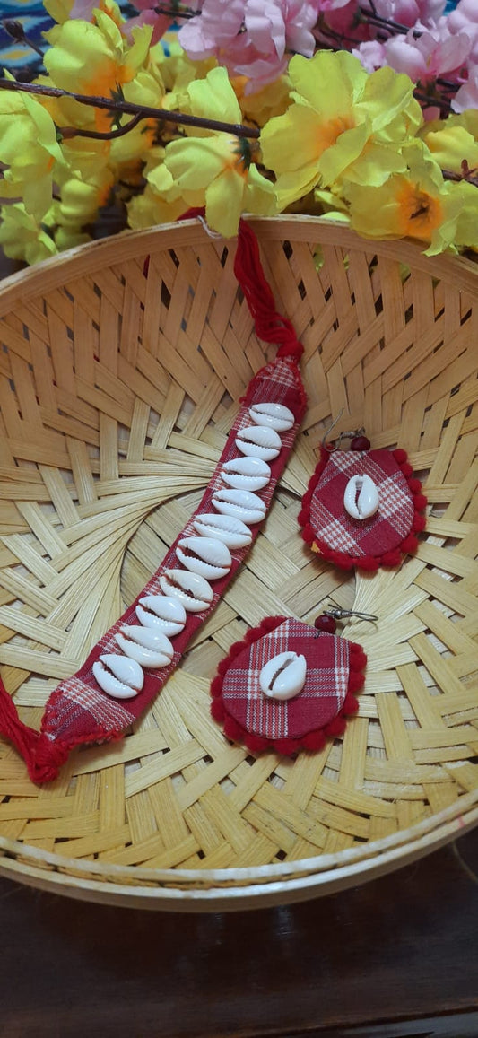 Red and White handmade jewellery