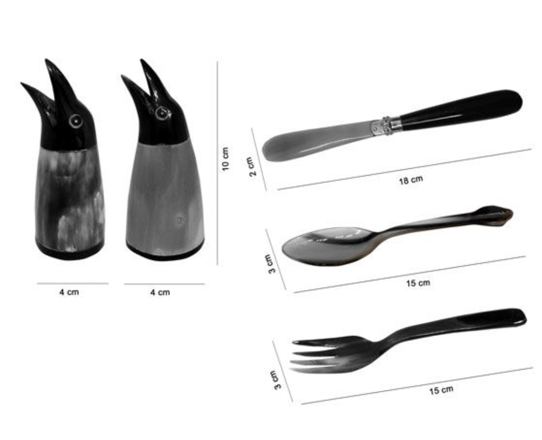 ATTRACTIVE HANDMADE HORNCRAFT BREAKFAST SET