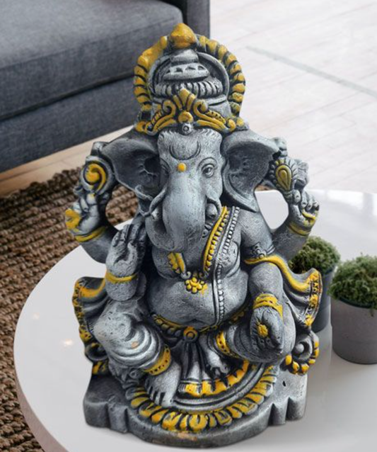 HANDMADE TERRACOTTA GANESH-YELLOW